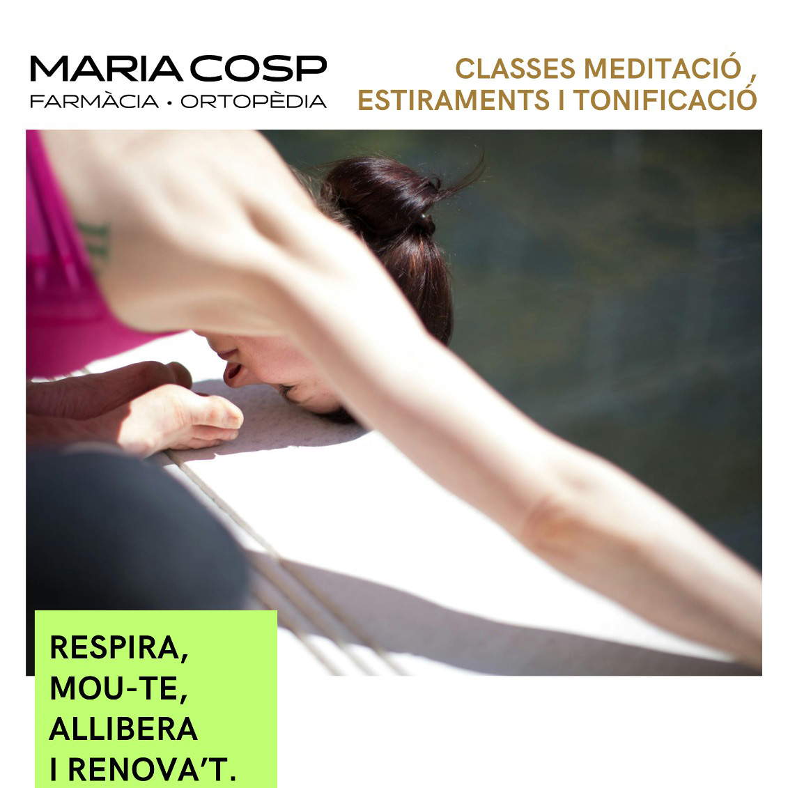 Farmàcia Maria Cosp - Classes de meditació, estiraments i tonificació